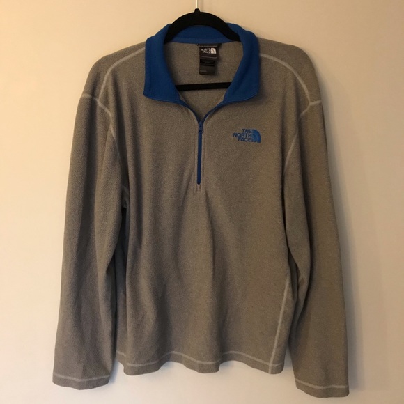 Gray & Blue Lightweight NorthFace Half-Zip Fleece - Picture 1 of 5